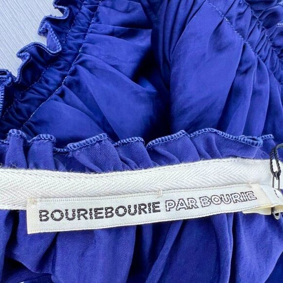NWT BOURIE Runway Cobalt Blue Plisse Midi Skirt With Pockets US Sz M / Korean L - Picture 6 of 14